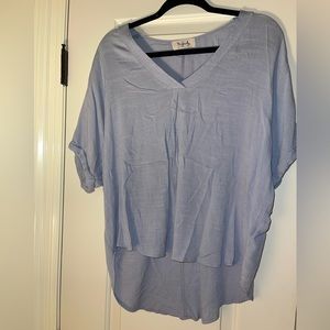 Light Blue Flowy Top